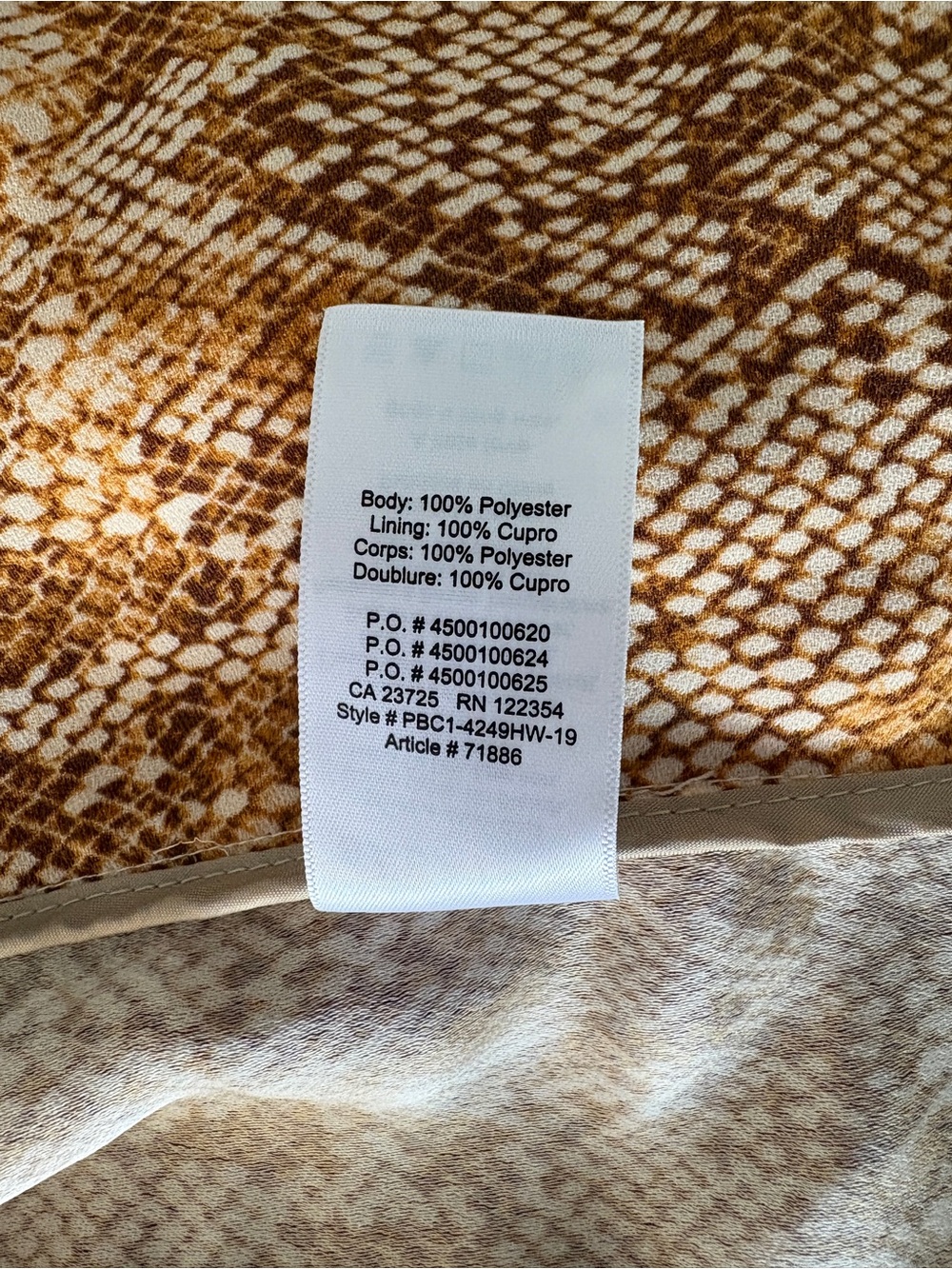 Babaton Snakeskin Print Open-Front Blazer Size 0 - Picture 4 of 5